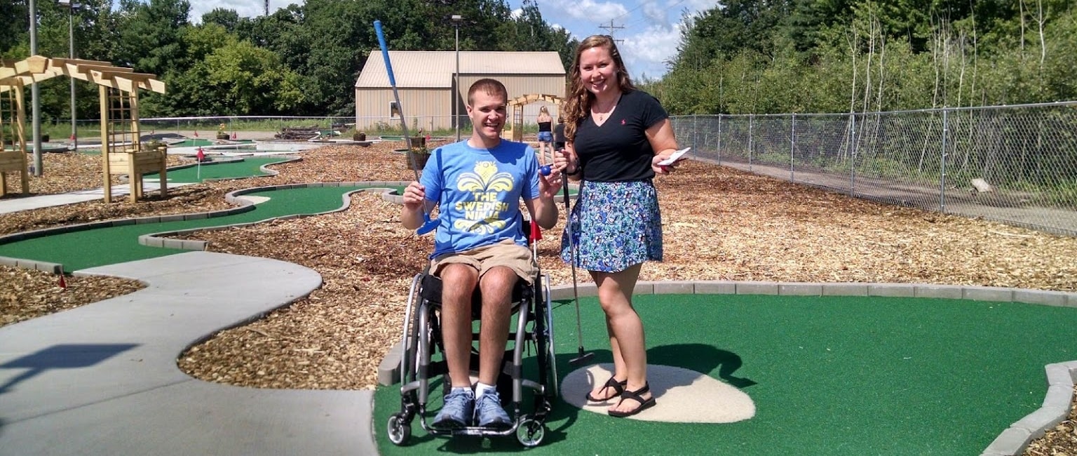 ADA wheelchair accessible miniature golf course